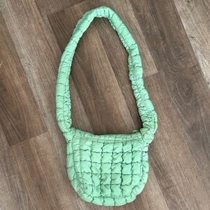 Wild Fable Light Green Quilted Shoulder Bag